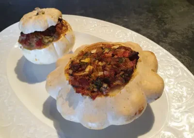 PÂTISSONS FARCIS AU CHORIZO