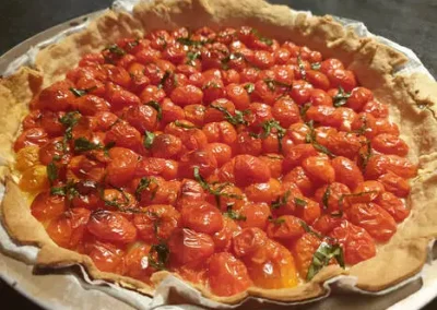 TARTE FINE AUX TOMATES CERISES